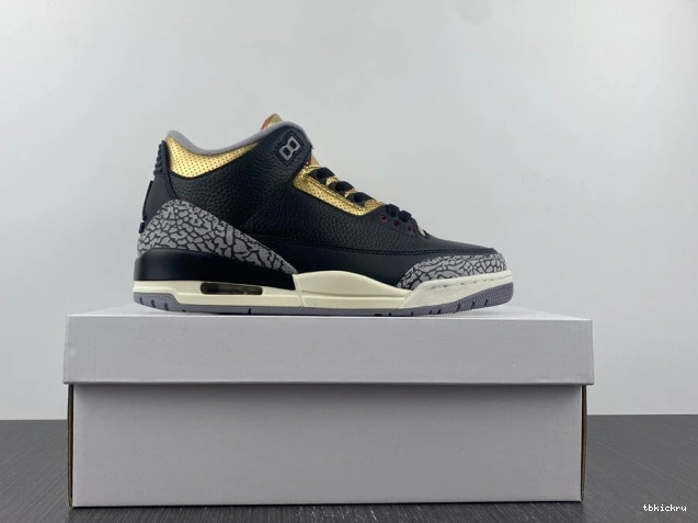 Reps TBK WMNS Black 3 Gold Jordan CK9246-067 Air 0719